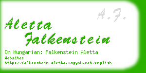 aletta falkenstein business card